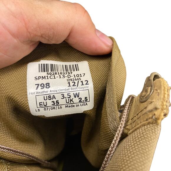 Rocky boots women’s 3.5 Army combat vibran tan high top made usa outdoors hiking - Picture 10 of 11